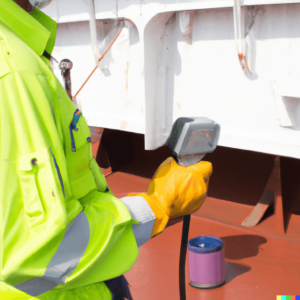 DALL·E 2023-02-22 13.19.25 - a tickness measurement inspection in marine vessel