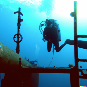Mantenimiento haciendo buceo